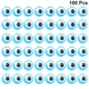 VALICLUD Pack of 100 Eyeball Beads Turkish Eye Light Blue