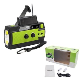 Disaster Prevention Radio, Disaster Preparedness, Solar, Waterproof, Hand Crank, Small, Earthquake Countermeasures, Power Outages, Emergencies, Evacuation, Multi-functional, PSE, Smartphone Charging,