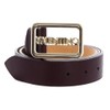 VALENTINO Around Plaque Buckle Belt W85 Vino/Oro - Can be