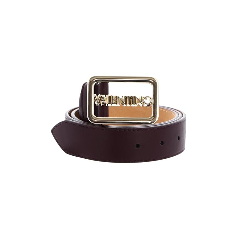 VALENTINO Around Plaque Buckle Belt W85 Vino/Oro - Can be