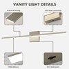 JUSHENG Brushed Nickel Vanity Lights for Bathroom Light Fixtures 5CCT
