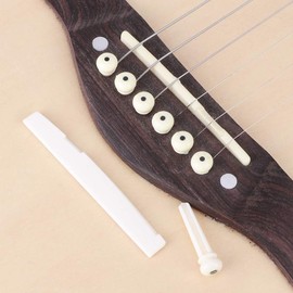 6 String Acoustic Guitar Bone Bridge Saddle and Nut with 6 Bridge Pins Guitar Bone Bridge Pins Guitar Bone Bridge Saddle and Nut Guitar Parts