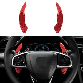 Thenice for Honda Civic Aluminium Alloy Shift Paddle Steering Wheel Shifter Paddlers Extension for 10th Gen Civic 2016-2021, Accord 2018-2022, CR-V 2017-2022 -Red