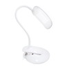Simple Designs LD2021-GRY Flexi Rounded Clip Light LED Desk Lamp,