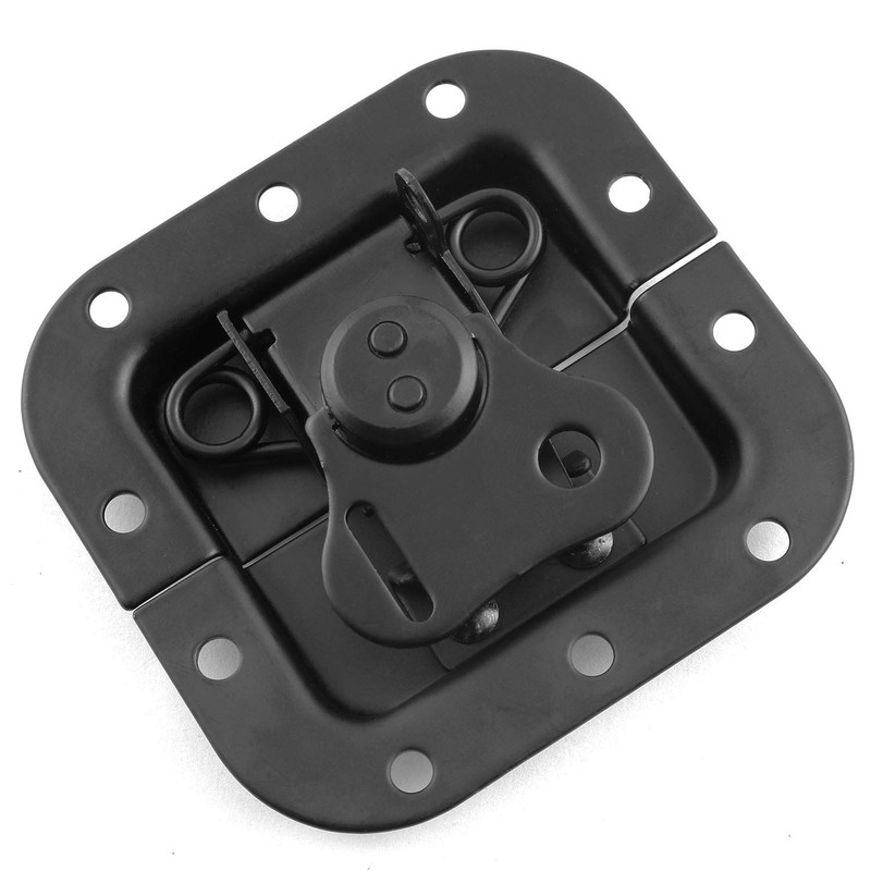 SQXBK Butterfly Turn Catch 2PCS Black Recessed Spring Loaded Butterfly