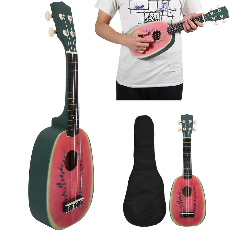 21in Ukulele with Carry Bag Tropical Fruit Pattern for Beginners