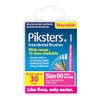 Piksters Interdental Brushes 30 pk, Size 00, for Extremely Tight