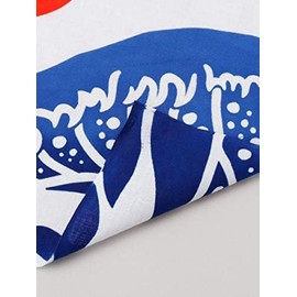 [倭物や Kaya] Great Wave Hand Towl/Japanese Classical Design Okinami-ura The Great Weve Off Kanagawa Hand towl 7JRP0102 Blue