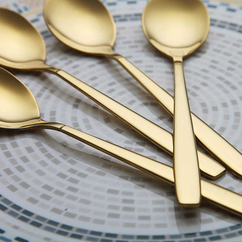 Berglander Gold Teaspoon, 16 cm, Set of 6, Stainless Steel