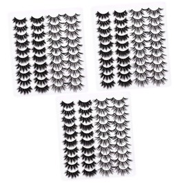 NOLITOY 3sets Thick 3d Mixed Eyelashes Set Fake Eyelashes for Women Natural Look 20pairs*3