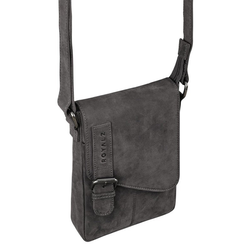 ROYALZ 'Louisiana' Leather Shoulder Bag Small for Men Leather Mini