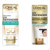 Oréal Paris Protector Solar Defender Anti Fotoenvejecimiento Brillo Fps50 40g