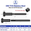 CKE 60 Pack Black Invisible Cable Railing Kit, T316 Stainless