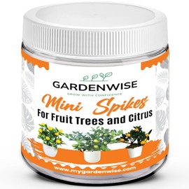 GARDENWISE Mini Fertilizer Spikes: Long-Lasting Citrus Fertilizer for 1.5 to 2 Years; Fruit Tree Fertilizer for Lemon Tree,Orange Tree, Lime Tree; 11 Count; Slow Release Fertilizer; Plant Food Spikes