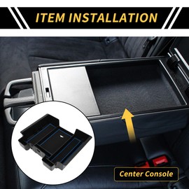 REPAIROCK Full Center Console Organizer Tray for Chevy Silverado for GMC Sierra 2500 3500 HD 2020-2023 Armrest Box Insert Tray Full Console W/Bucket Seats ONLY Plastic Black Blue