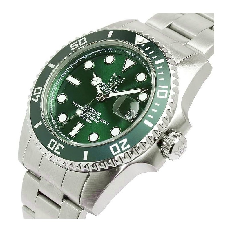 [HYAKUICHI 101] ダイバーズウォッチ 自動巻き(手巻付き) オートマチック ハック機能あり ねじ込み式リューズ 機械式 日付表示 200m防水