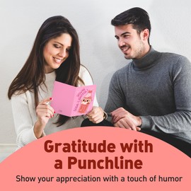 S&O Assorted Funny Thank You Cards with Envelopes - Cute Thank You Cards for Teachers, Office Coworker, Employee & Staff Appreciation - Appreciation Card from Kids, Students & Friends, 4x5.5”