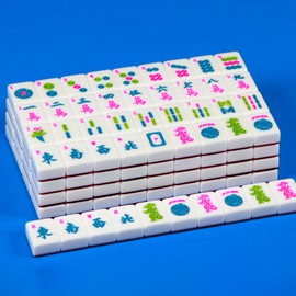 YINIUREN Acrylic American Mahjong Set 166 Mahjong Tile Set 1.2-inch American Mahjong Tile Set with Mahjong Cards
