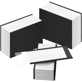 30 Pcs C Channel Magnetic Label Holder 4 x 2 in with White Card Inserts Clear Plastic Protectors Shelf Labels with Magnets Magnetic Name Tags Magnetic Tool Box Labels for Metal Whiteboard Rack