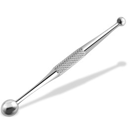 InstrumenteNRW Acupressure Pen Ball Diameter 5/8 mm Stainless Steel Acupuncture Pen Acupressure Pen Point Finder Manual Massage Hand Massage Device Acupuncture Rod Meridian Pen (Stainless Steel Short)