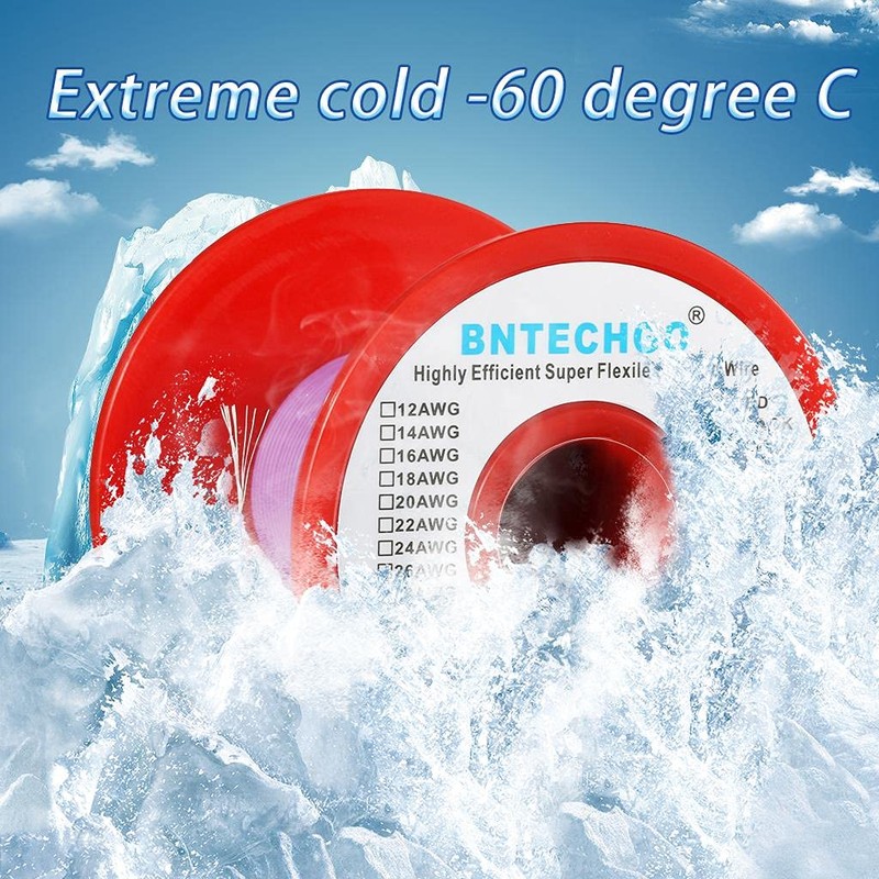 BNTECHGO 30 Gauge Silicone Wire Spool 250 ft Purple Flexible