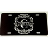 Diamond Etched Products Engraved Custom Monogram Name Scroll Car Tag