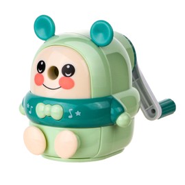 Pencil Sharpener,Cute Manual Pencil Sharpeners Pencil Sharpener Handheld, Portable Cartoon Hand Crank Manual Pencil Sharpener for School Students Stationery Office Supplies (Green)