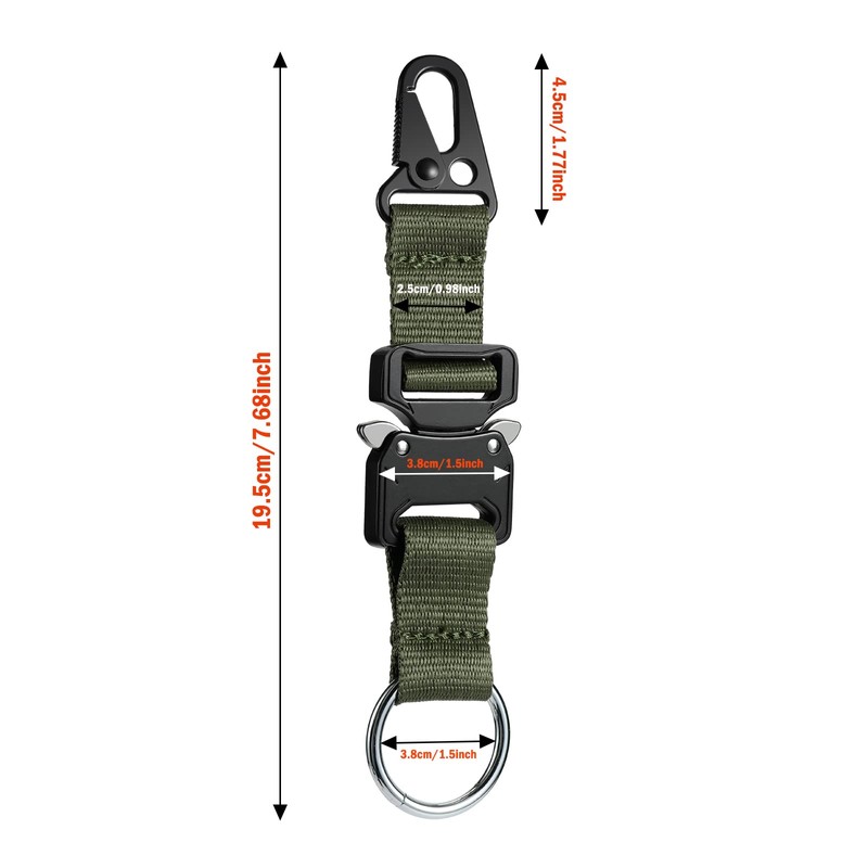 SOWHUP Tactical Keychain with Quick Release Buckle, EDC Gear Clips