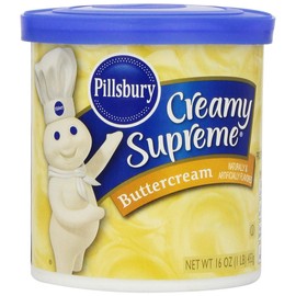 Pillsbury Creamy Supreme Frosting Buttercream Flavored, 16-Ounce (Pack of 8)