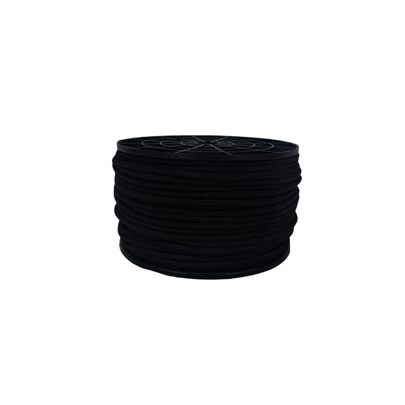 3/16" Black Shock Cord, Marine Grade Polyester Bungee Cord, 250