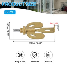 PATIKIL Portable Hotel Door Lock, 2 Pcs Home Security Privacy Door Lock Devices with Storage Bag for Enhanced Safety Travel Hotel Home Apartment,Gold