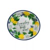 Royal Norfolk Lemon Floral Dinner Plate W/ Blue Rims, 8-in.