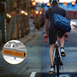 CXWXC Bicycle Pedals with Reflectors 9/16 Inch CNC Aluminium MTB Pedals Lightweight Non-Slip for Mountain Bike, City Bike, Road Bike