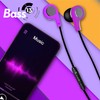 Maxell 199730 Bass 13 Heavy-Bass in-Ear Earbuds with Microphone (Purple)