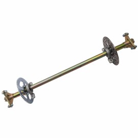 Unbranded 29" Go Kart Rear Live Axle Kit Sprocket Hub Brake Assembly chain Disc