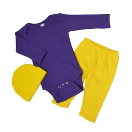 Monag Collegiate Long Sleeve Baby Bodysuit Set