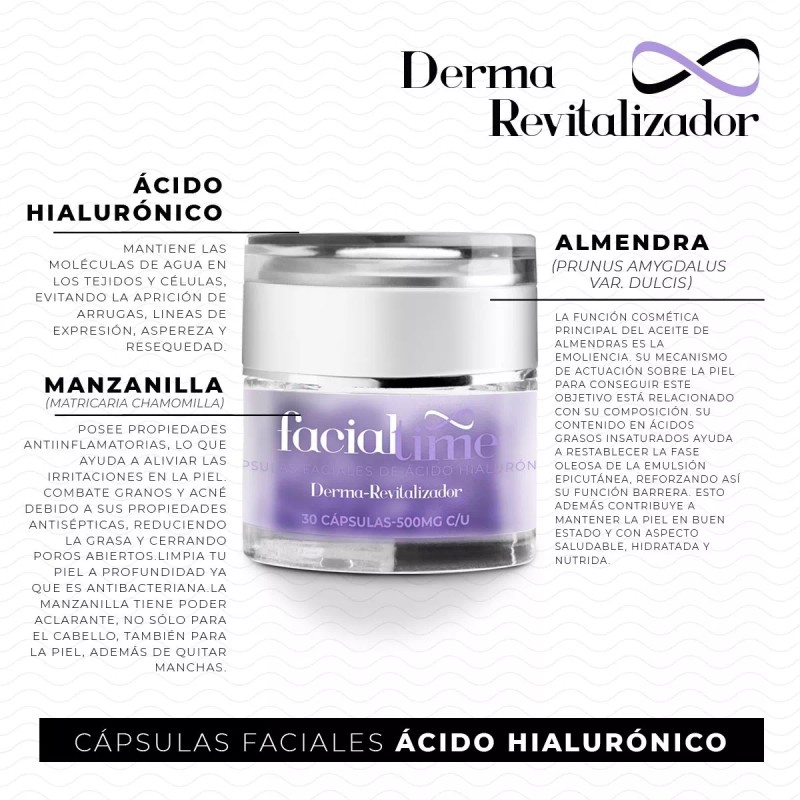 Facial Time Kit Cuidado Facial Colágeno + Ácido Hialurónico Cápsulas
