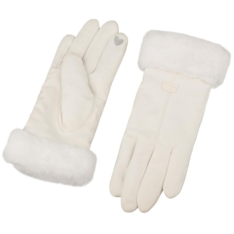 Zeltauto Women's Touch Screen Gloves Faux Suede Full Finger with