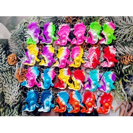 HOZKEAP (Students Gift) 24 Packs Bulk mermaid Small Mini Pop Key chain，Holiday gift Party Favors Supplies,for boy and girl Student award gift