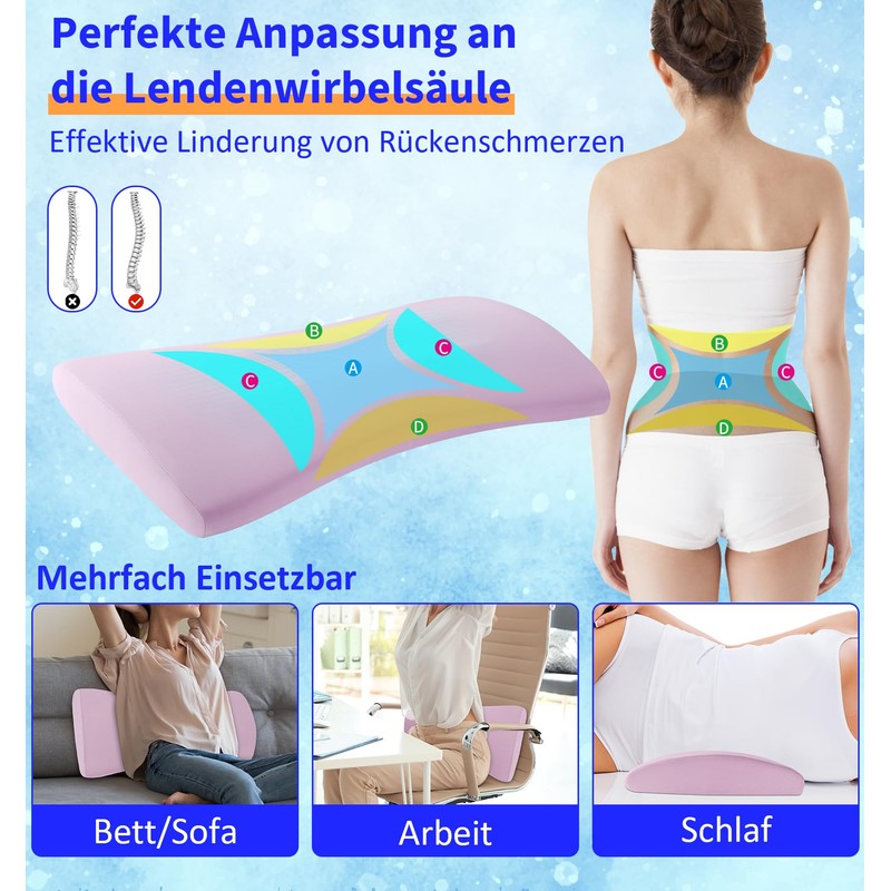Hypuno Orthopaedic Lumbar Cushion Ergonomic Memory Foam Back & Lumbar