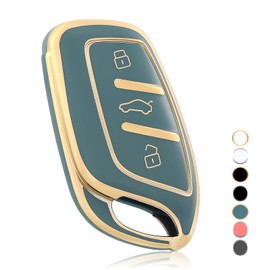 OFF WE GO Car Key Case Key Cover for MG MG4 MG5 MG6 MG ZS EV HS EHS ZX GT para Roewe RX3 RX8 ERX5 RX5 I6 I5 Key Cover Key Protection Casing Blue Gold