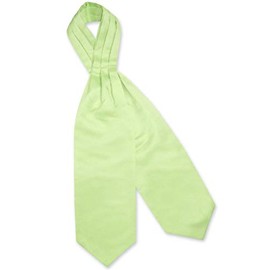 Vesuvio Napoli ASCOT Solid LIME GREEN Color Cravat Men's Neck Tie