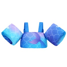 Gogokids Kids Swim Vest, Toddler Floaties for 20-30-40-50 lbs/2-6 Year Old Girls and Boys, Swimming Arm Band, Pool Float Jacket with Water Wings and Shoulder Strap