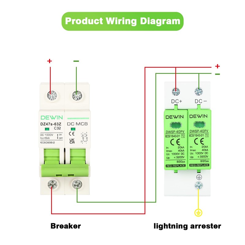 DewinLVD DC Circuit Breaker Small Photovoltaic Circuit Breaker Circuit Breaker