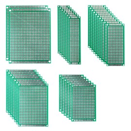 BerryBase 32 Hole Grid Plate Kit with 5 Different Sizes, 32 Double-Sided PCB Board Prototype Hole Grid Board Kit for DIY Soldering and Electronic Project, Compatible with Arduino Kits