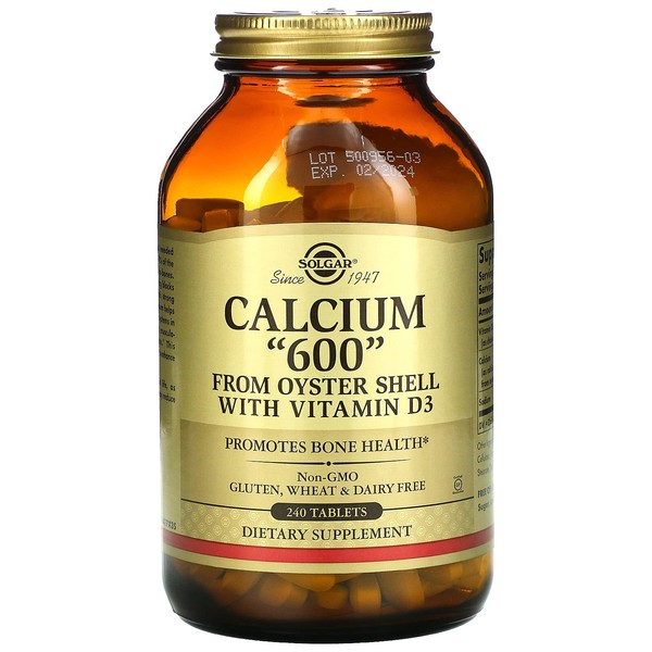 Calcium "600" from Oyster Shell with Vitamin D3, 240 Tablets, Solgar