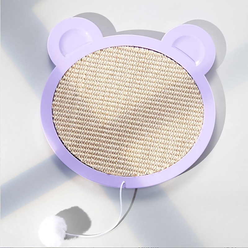 Sisal Cat Scratching Board Cartoon Cute Bear Head Shape Grinding