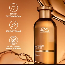 Wella Professionals Ultimate Smooth Shampoo – Smooth, Hydrate & Restore Shine for Dull, Frizzy Hair 