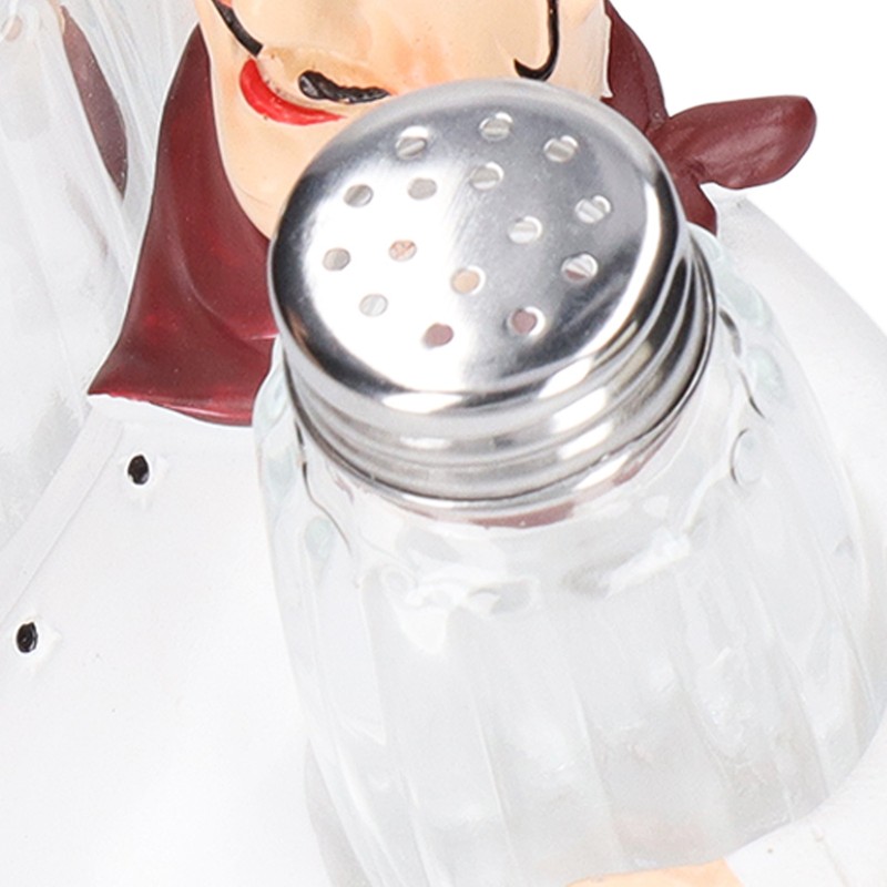 Chef Statue Salt Shakers Set Adorable Statue Vivid Details Resin