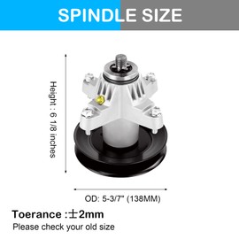 (3) Spindles 618-04125 918-04125, (3) Blades 742-04053A 942-04053A, (4) Deck Wheels 734-04155, 134'' Belt 754-04044 Deck Rebuild Kit Fits for Cub Cadet RZT 50inch Zero Turn Troy Bilt RZT50 Mowers